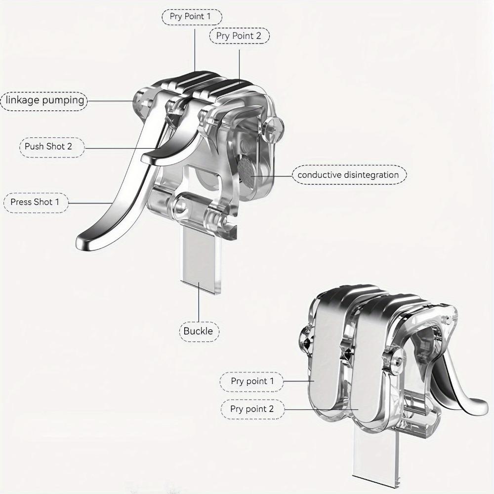 High Sensitivity Gaming Trigger for Mobile FPS: Ergonomic Design, Rapid Fire & Quick Aim. Easy Installation, Essential eSports Accessory for Competitive Play. Boost Your Performance with L1R1 L2R2 Buttons, Mobile Game Trigger