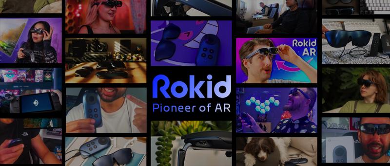 Rokid Joy Pack (AR Max Glasses & Station), Play While Charging, Smart Glasses with Google Play, 360" Micro-OLED Display, Compatible with Steam Deck