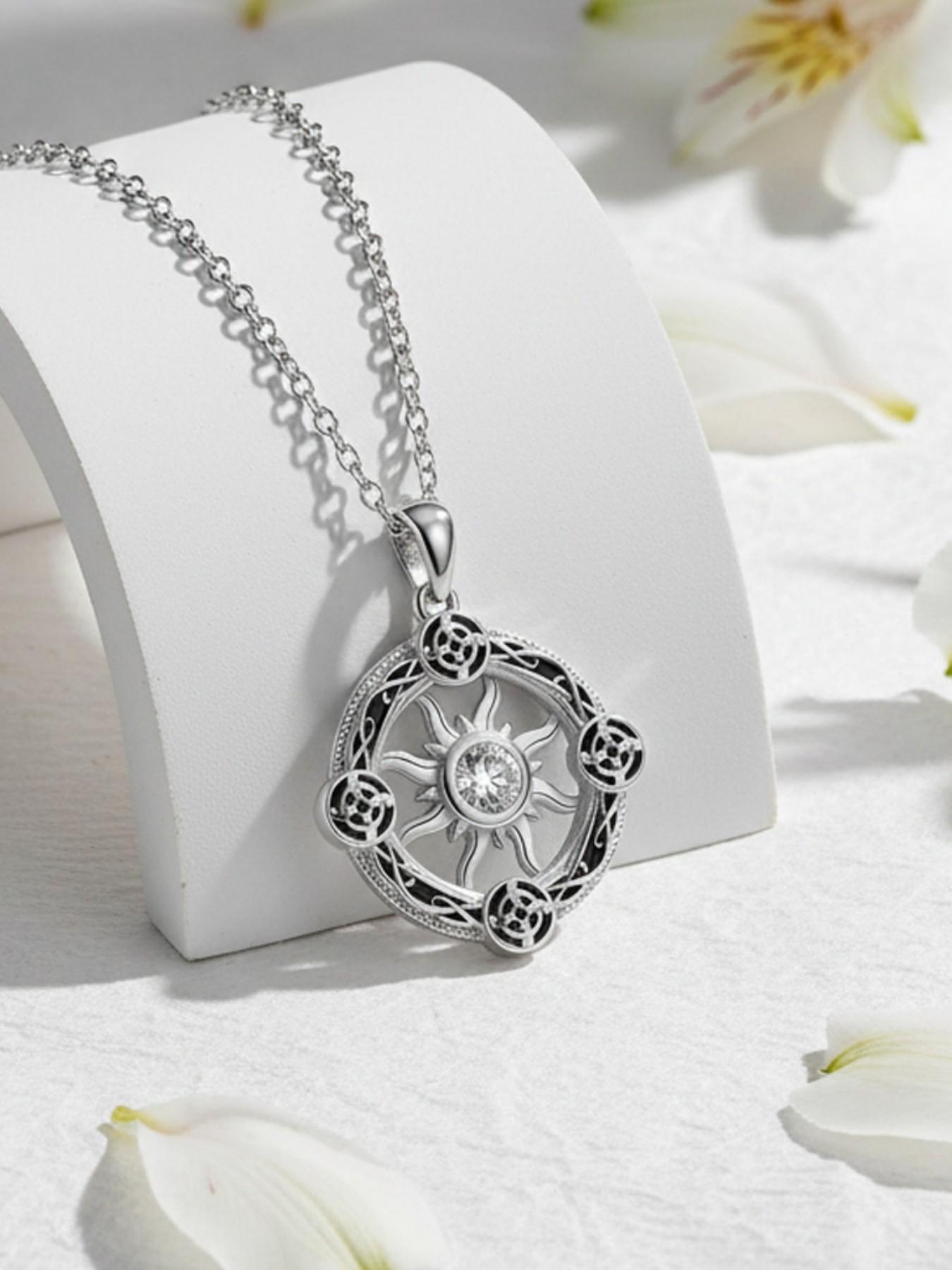 Celtic Sunwheel · Starburst Necklace Genuine Celtic knot sun necklace, luxury niche fade-resistant choker.Must-have for daily wear in spring and summer.A mysterious lucky necklace for all festivals and Valentine’s Day gifts.