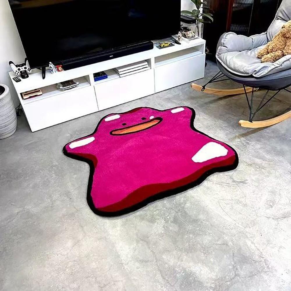 Creative Anime-Style Tufted Carpet, Soft Plush Non-Slip Rug for Bedroom Window Sills, Versatile Short-Pile Area Mat for Multiple Settings