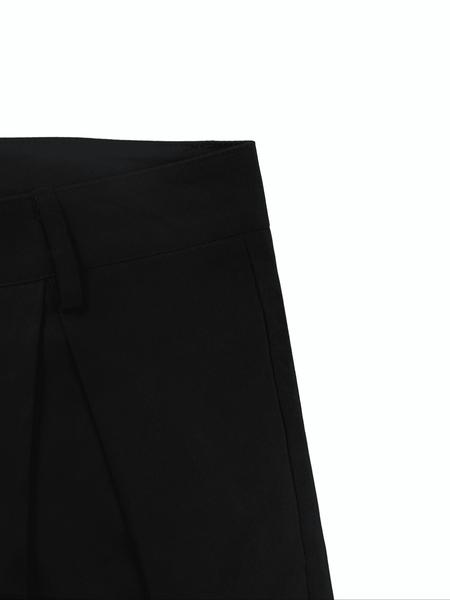 Men's Fashion Wide Leg Pants, Wrinkled Design, Buttoned, All-Season Casual Wear, Regular Length, Suitable for Daily Use, Casual Street Comfy