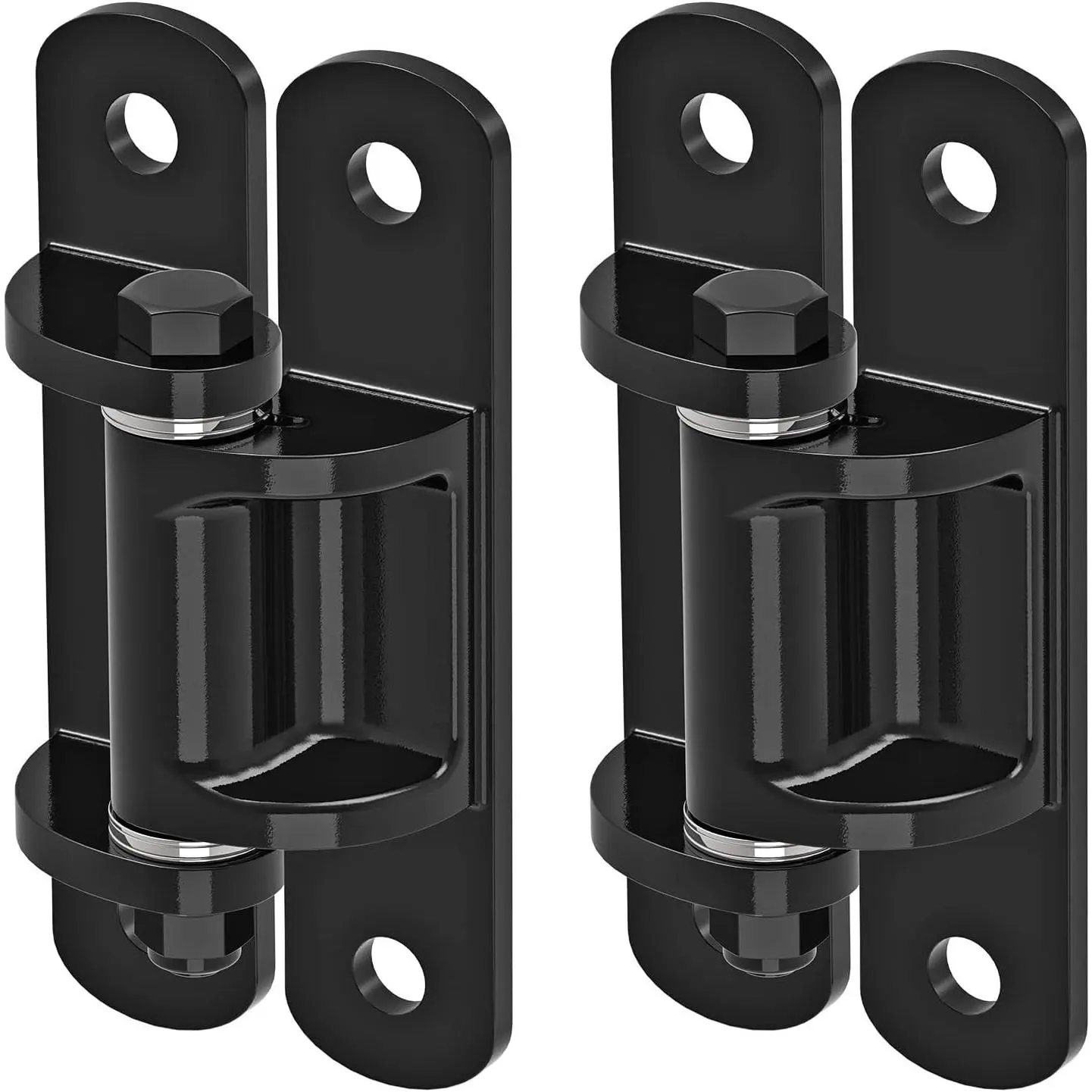 6.7" Heavy Duty Gate Hinges 1100LB Capacity, 6mm Steel with Bearings & Rust-Proof E-Coating, Bolt-On Low-Profile for Fences & Driveway Gates, Locking Screws Anti-Sag Design (2Pcs)