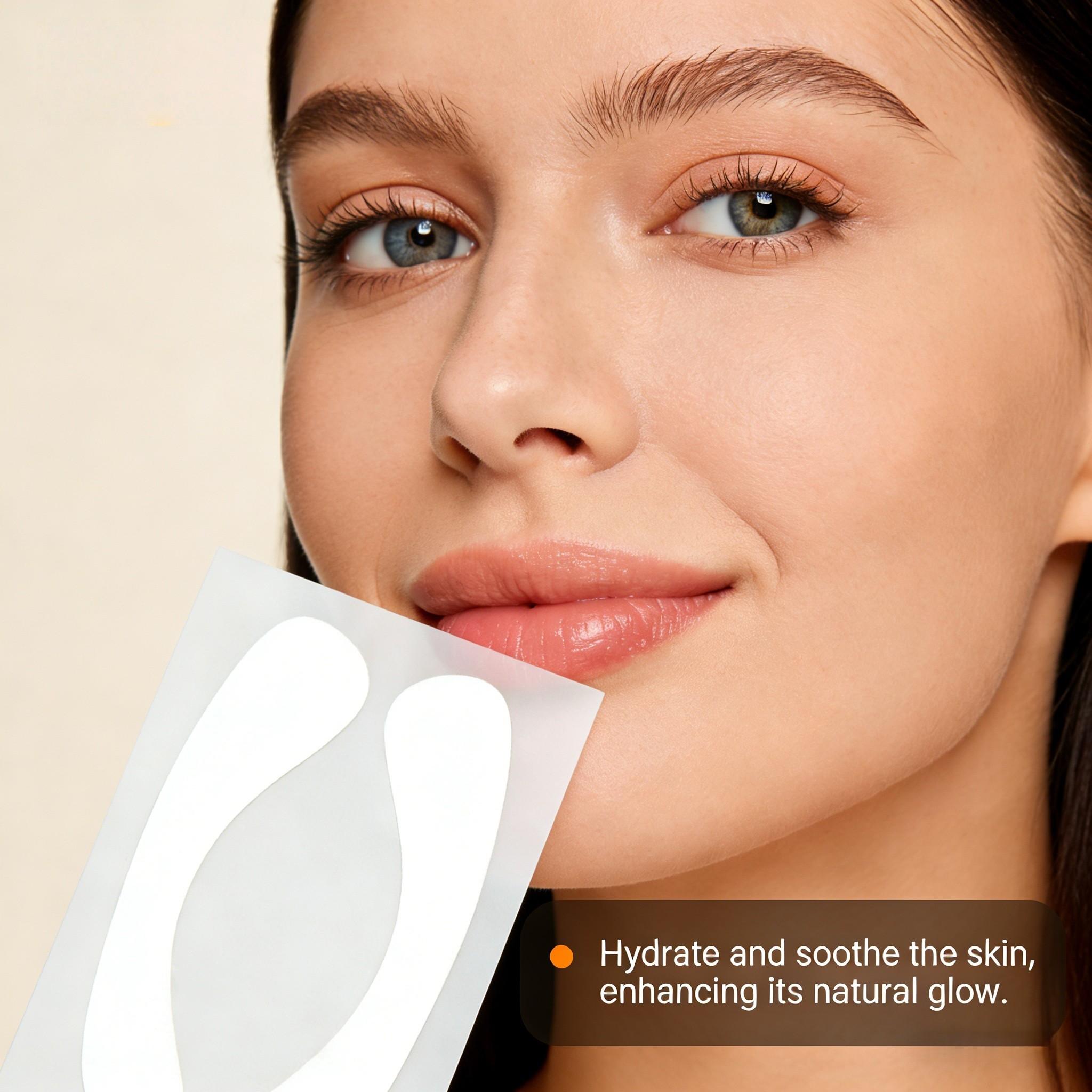 Facial Lip Patch for Fine Lines & Smile Lines, Smooth Pale, Night Use, Specially Designed for Lips Care