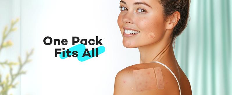 LitBear Large Pimple Patches for Face (6 Sizes 401 Patches), Big Hydrocolloid Acne Patches, XL Hydrocolloid Bandages for Body, Cheek, Forehead, Chin, Full Face, Back, Nose, Acne patch & Pimple patch