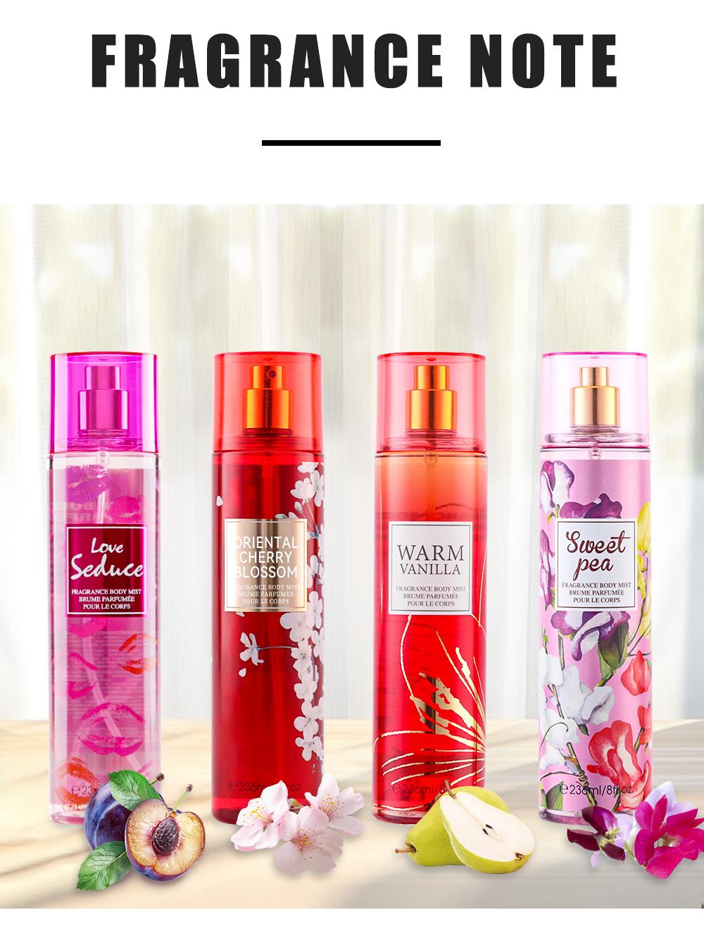 8 FL OZ Hair & Body Fragrance Mist for Women - Long-Lasting Perfume, Perfect for Dating, Parties and Gift Giving Floral Mint Scent Lightweight Scent Highly Scented