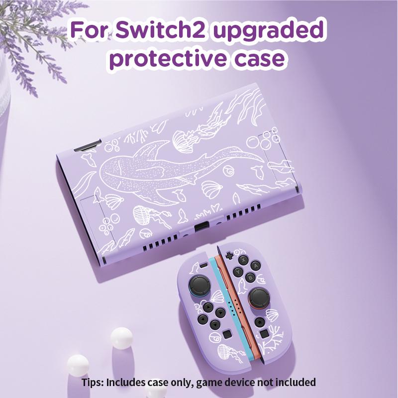 TPU protective case for Switch NS2 (2025), Switch NS2 game accessory, removable design, can be inserted into the base with the case on, printed protective case, scratch-resistant, drop-resistant, 2025 new model, available in multiple colors.