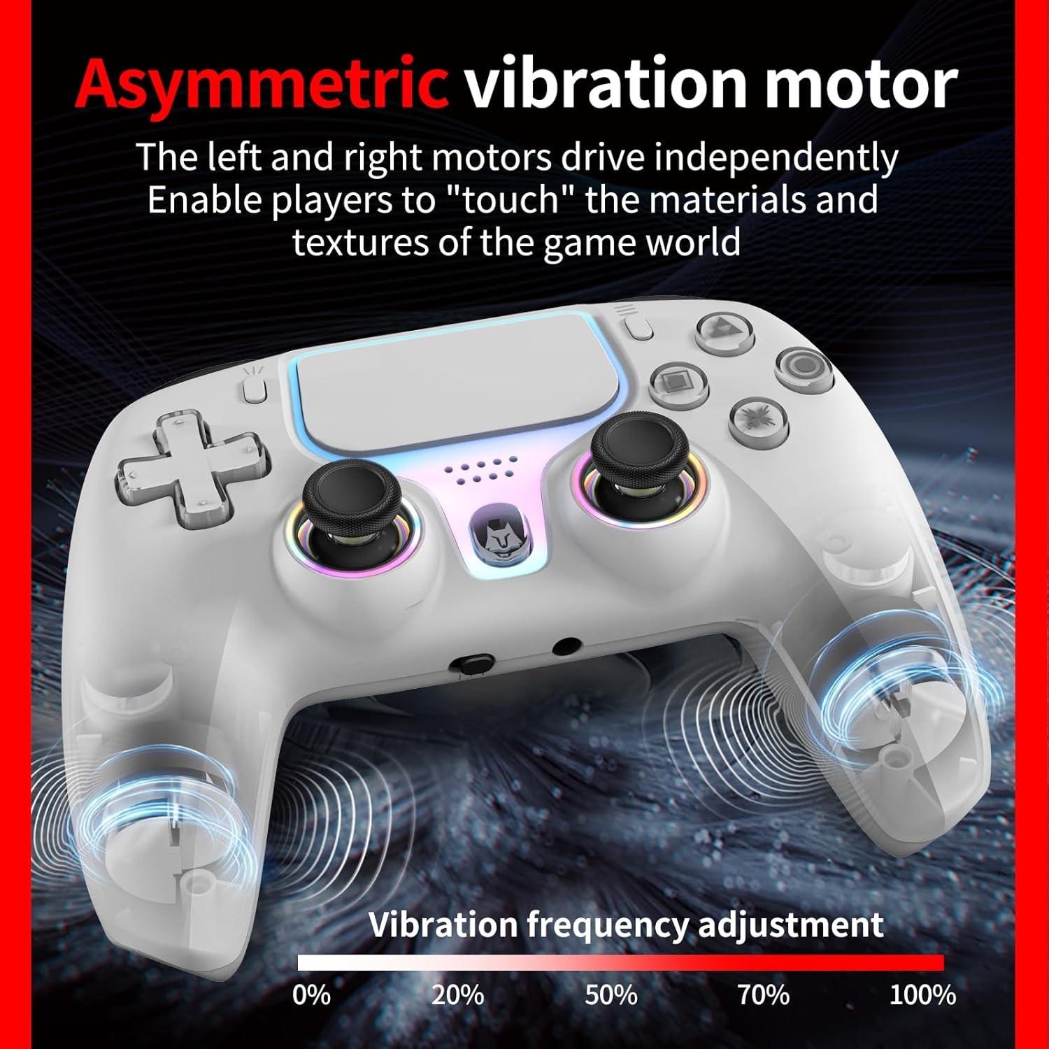 Nbcp Wireless Game Controller for P5 PC iOS Android, Dual Vibration Hall Trigger, Gyroscope Support, RGB Light Adjustment