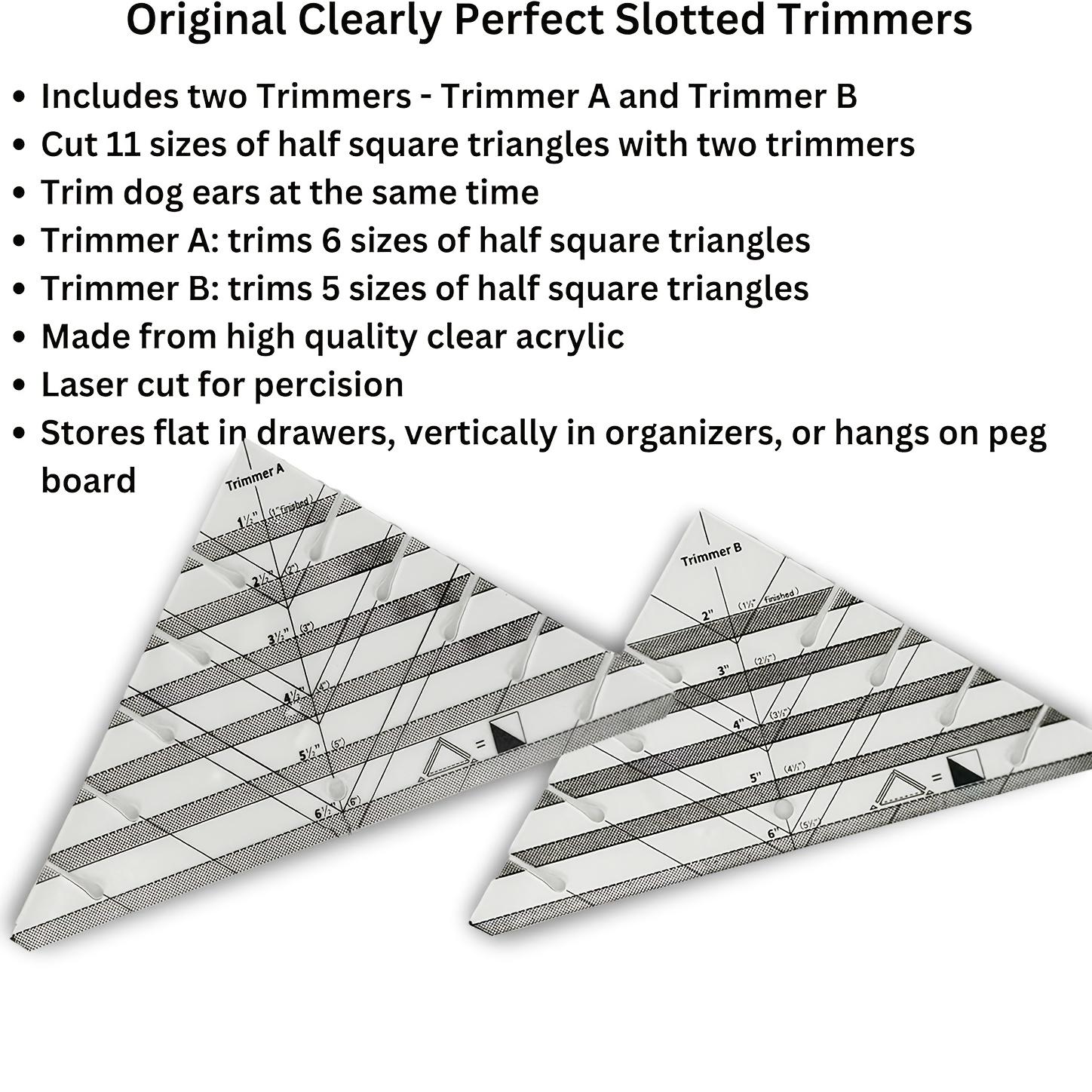 2pcs Grid Slot Cutting Ruler, High Precision Acrylic Patchwork Template, Accurate Hst Cutting, Fabric Seam Alignment, Block Building Tool