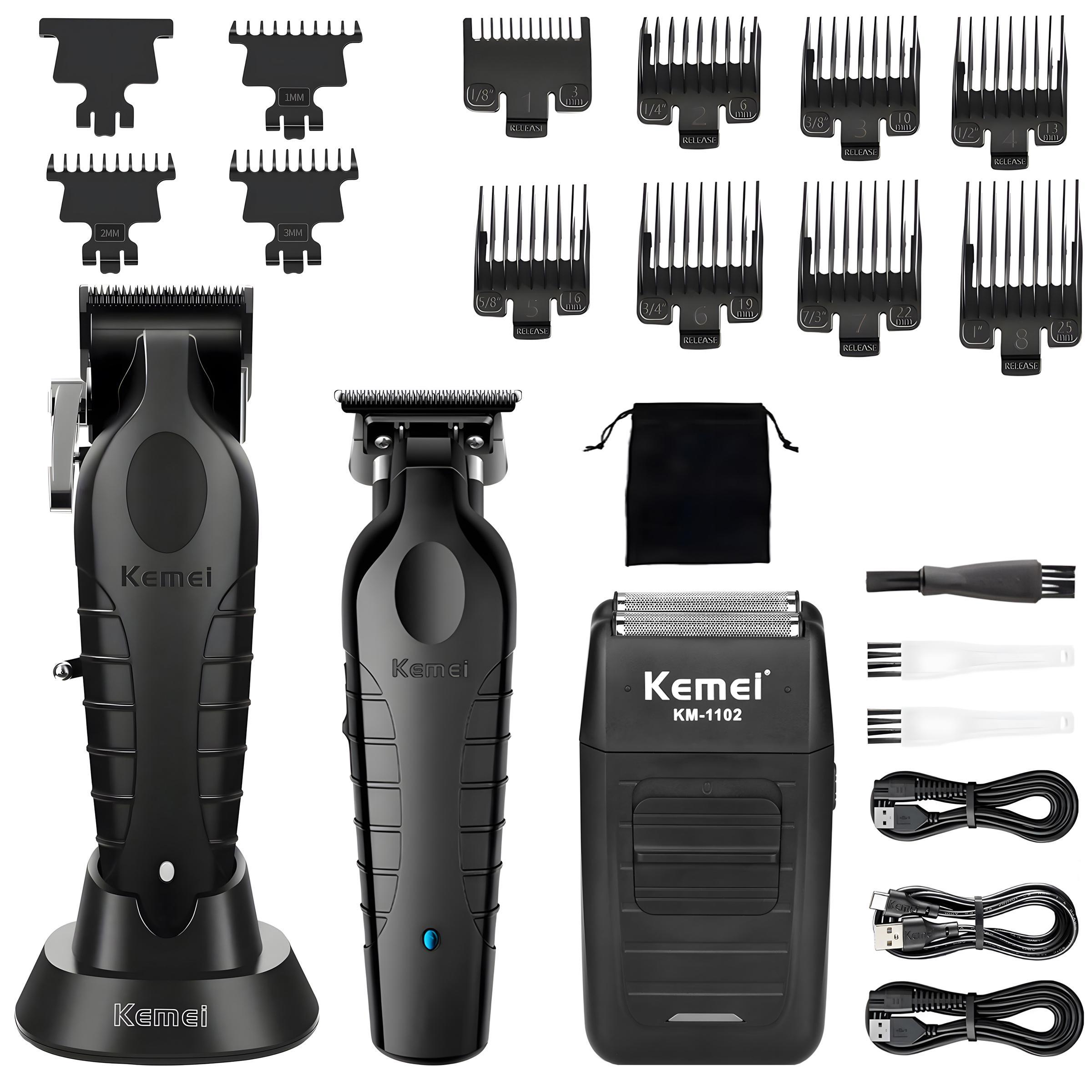 2026 Kemie Hair Care Set, Electric Shaver + Trimmer, Cordless