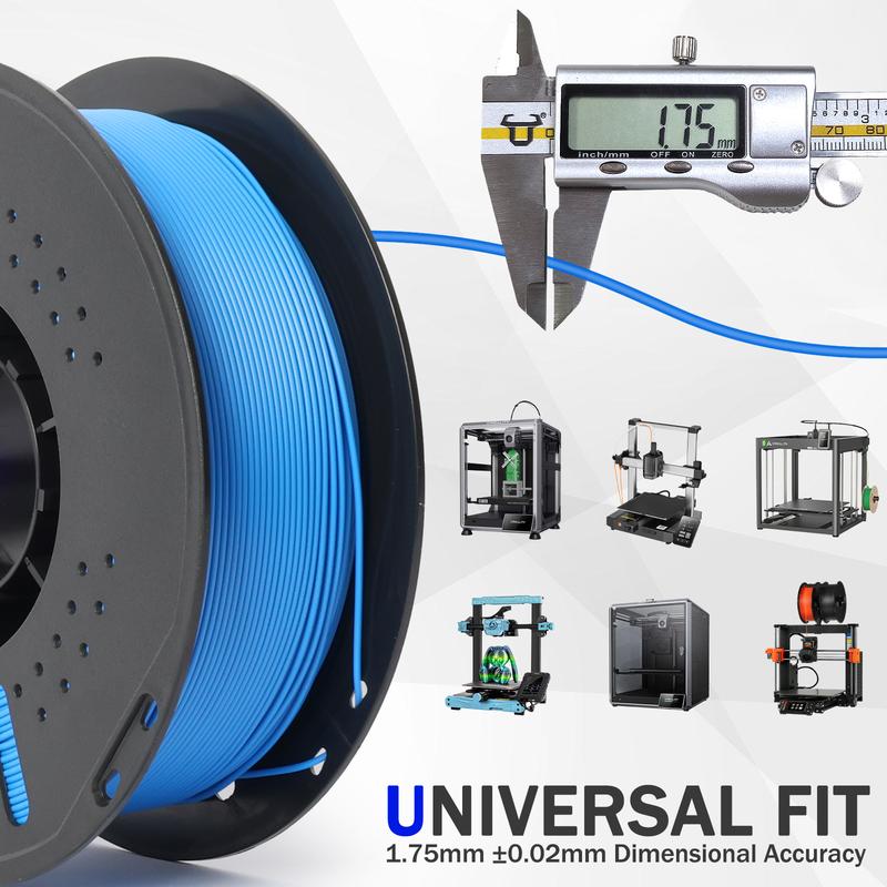 Epelay PLA+ 3D Printer Filament 1.75mm – High Precision, Easy Feed, Anti-Clog, Eco-Friendly Printing Consumables, Compatible with Most FDM Printers High Speed Odor-Free PLA Filament printer filament bundle