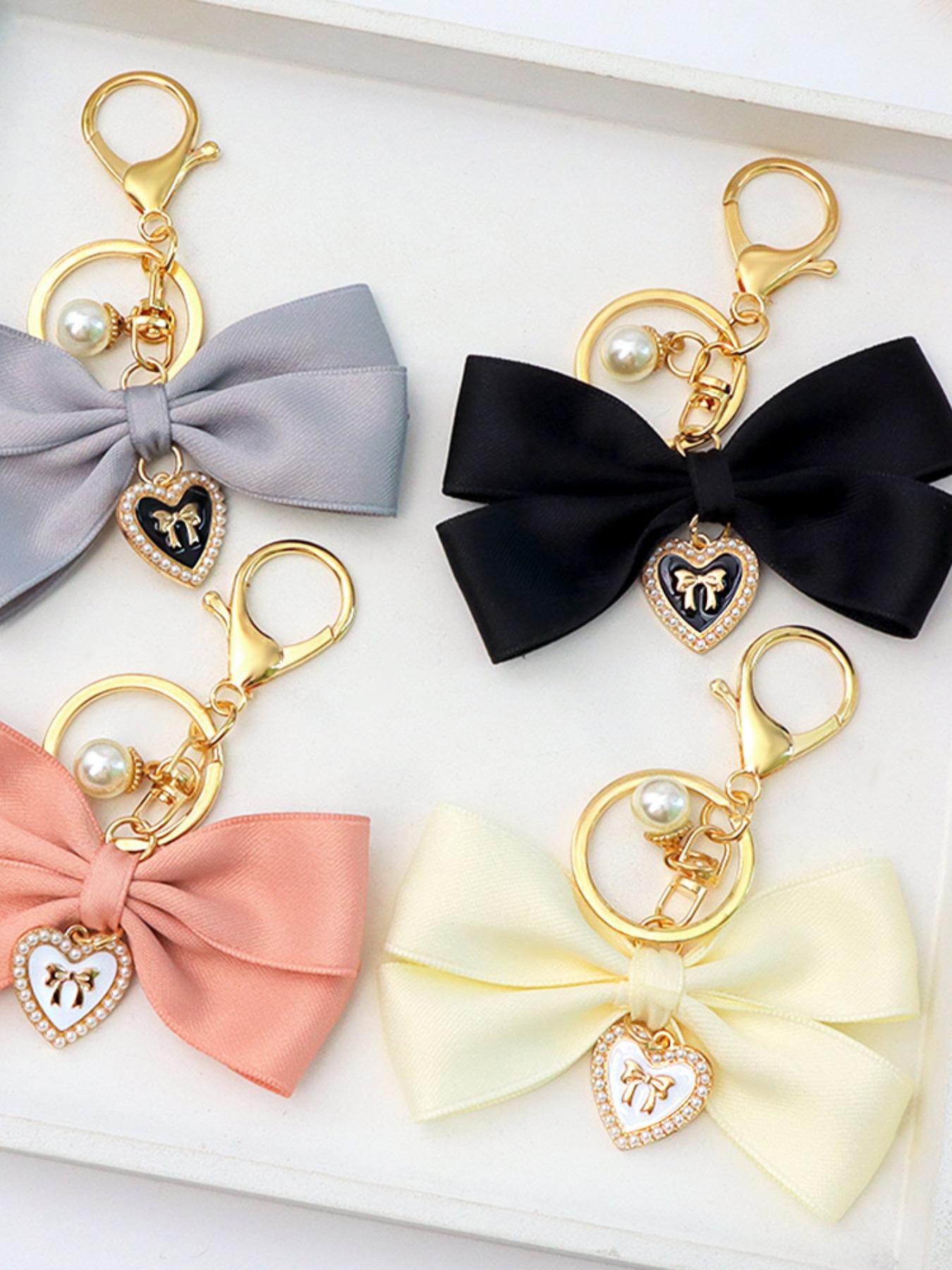 Women's Elegant Bowknot Design Bag Charm, Cute Trendy Bag Keychain, Fashionable Bag Decoration for Women Daily & Car Key Decor