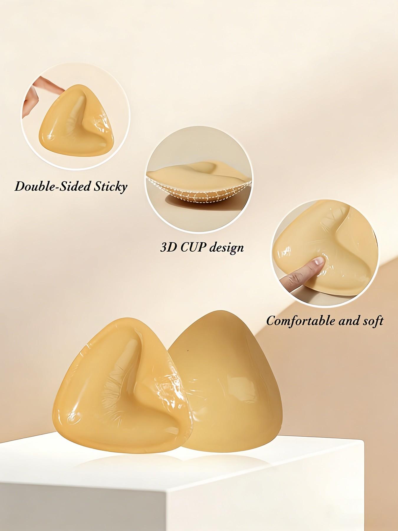 Double-Sided Adhesive Chest Lift Inserts, Large Reusable Comfortable Body Enhancer Pads, Effective and Safe for Daily Use