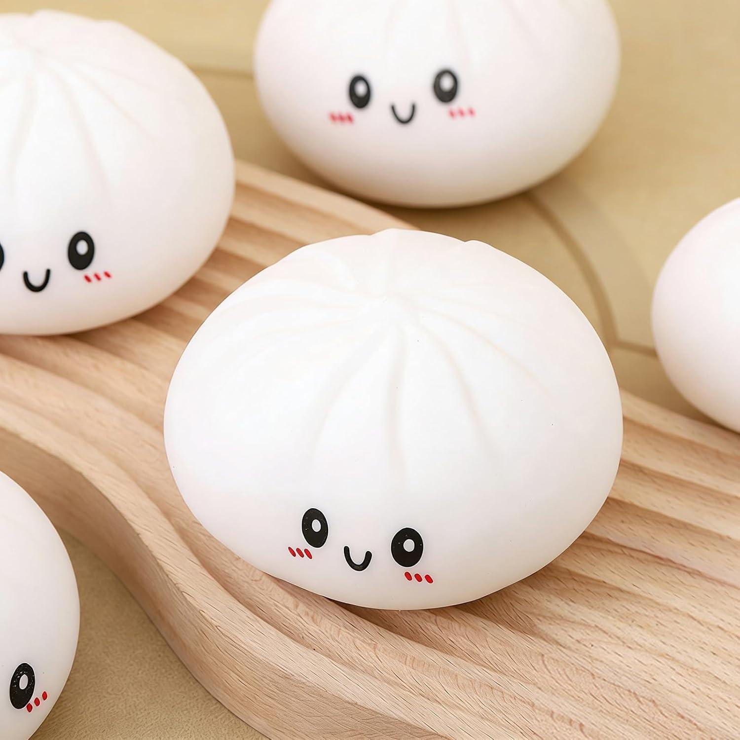 Elastic Baozi Pressure Ball Stress Relief Sensory Toy, Ideal for Kids and Adults, Perfect Birthday Party Gift, Compression Dough Ball