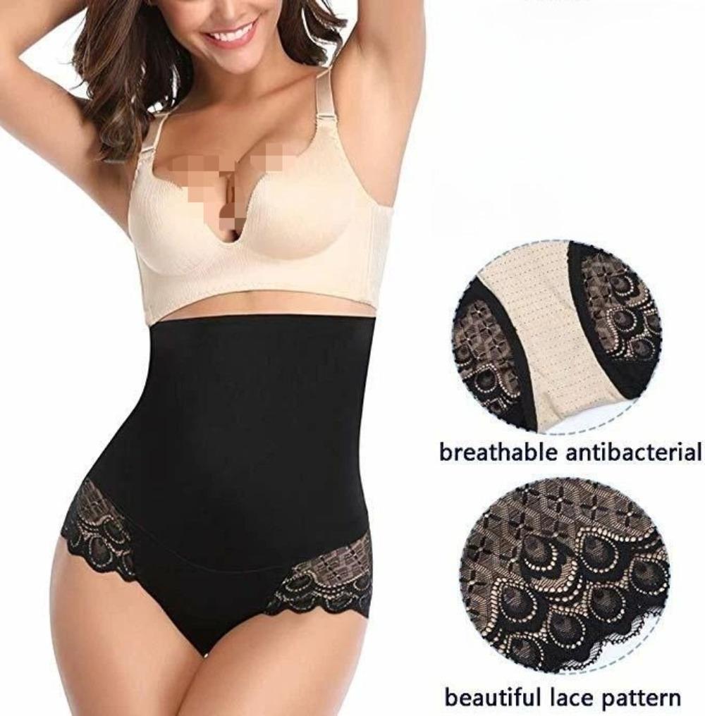 Women Tummy Control Shapewear Panties High Waist Body Shaper Underwear Lace Shaping Girdle Briefs