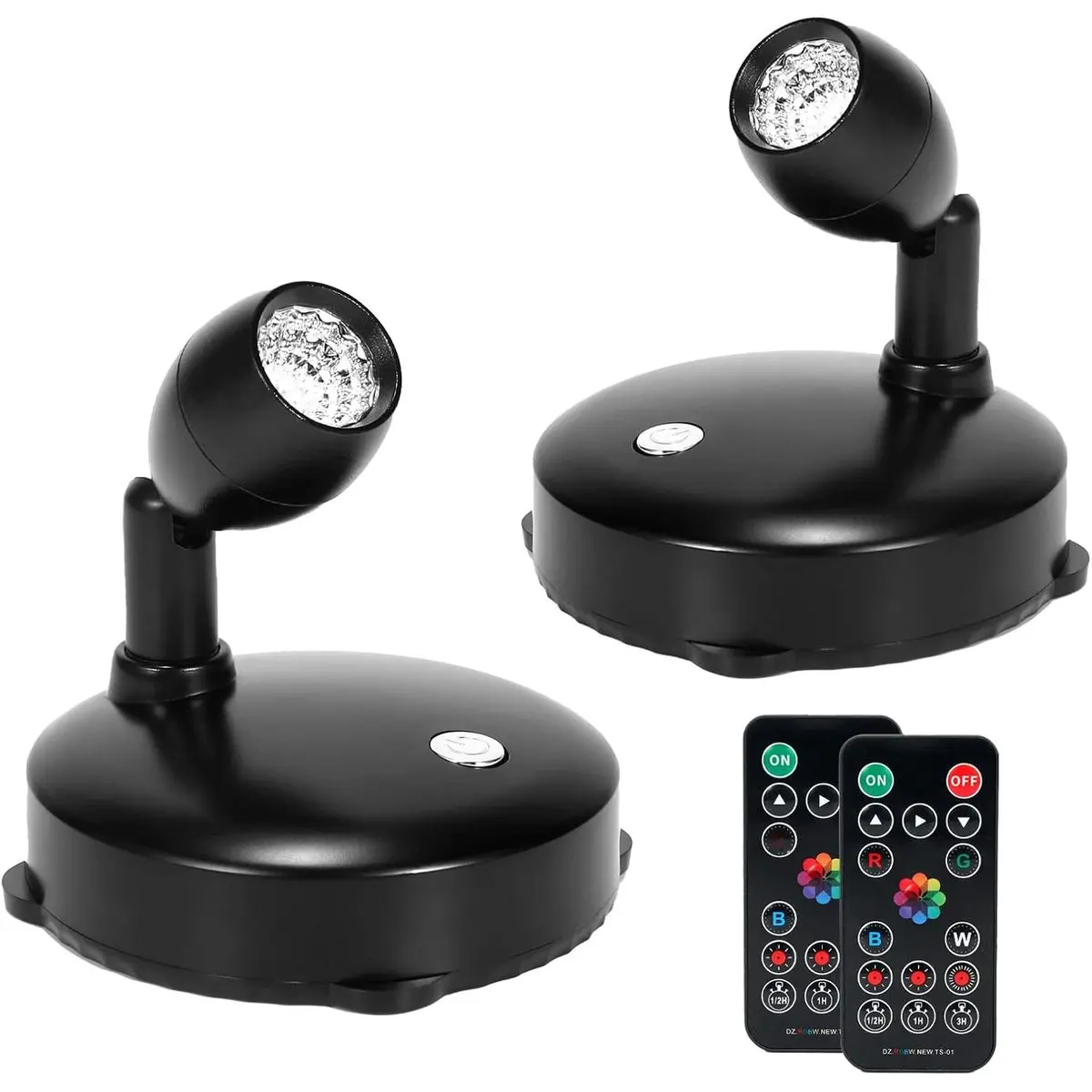 Cordless Spotlight, RGB Uplights with Remote, Battery Operated Lighting for Car Shows, Garage, Outdoor Use, for Everyday Household Use and Home Organization
