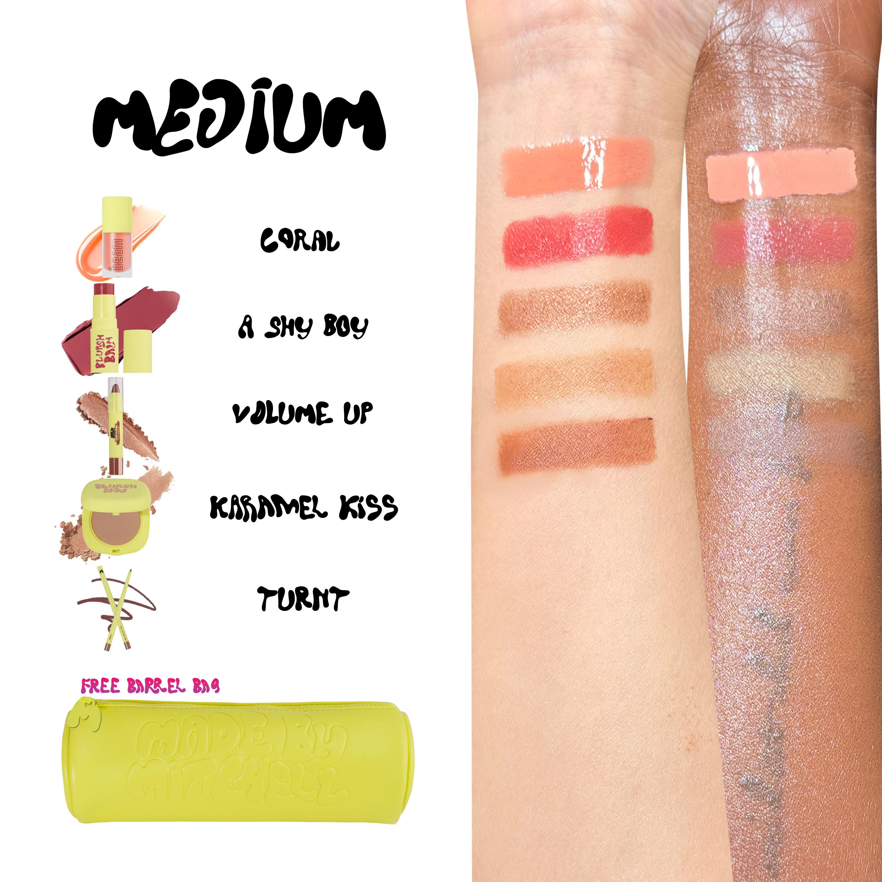 Made by Mitchell the Capsule 5-Piece Face Eye & Lip Kit Sets, Limited Edition Blush Liner & Glow Makeup Bundle, Essential Beauty Kit