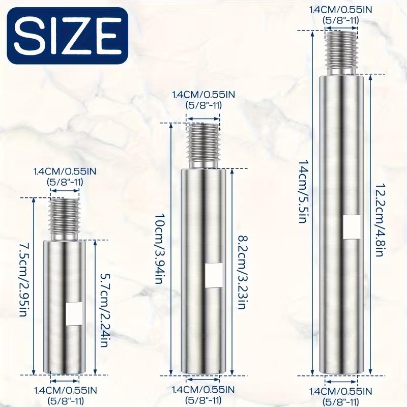 Angle Grinder Extension Rod 3.0/4.0/5.5inch M14, Aluminium Alloy Rotary Shaft, Lengthen Connecting Rod for Polishing Grinding Machine