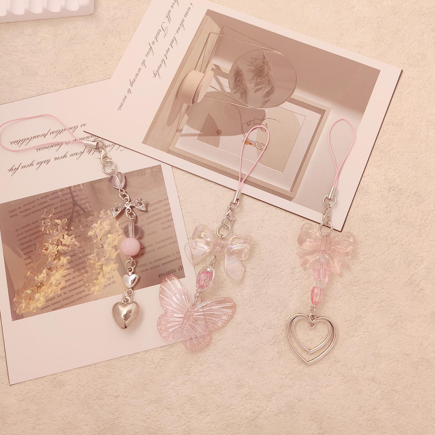 Cute Y2K Phone Charm Aesthetic Phone Charms Accessories Cute PhoneLanyard String for Bag Purse Backpack Airpods Pendants Decor