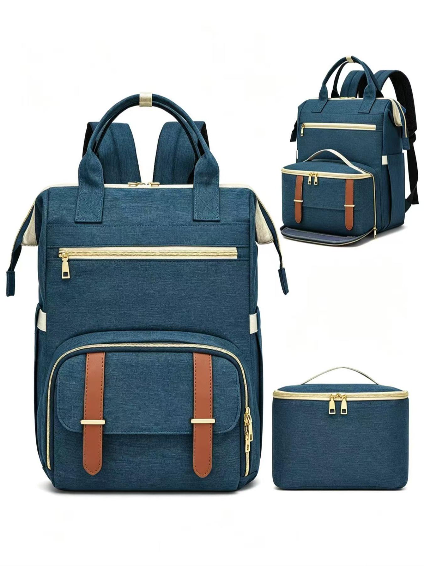 Multifunctional Commuter Backpack with Independent Insulated Lunch Bag, 15.6 Inch Laptop Compartment, USB Charging, Student Office Travel Backpack