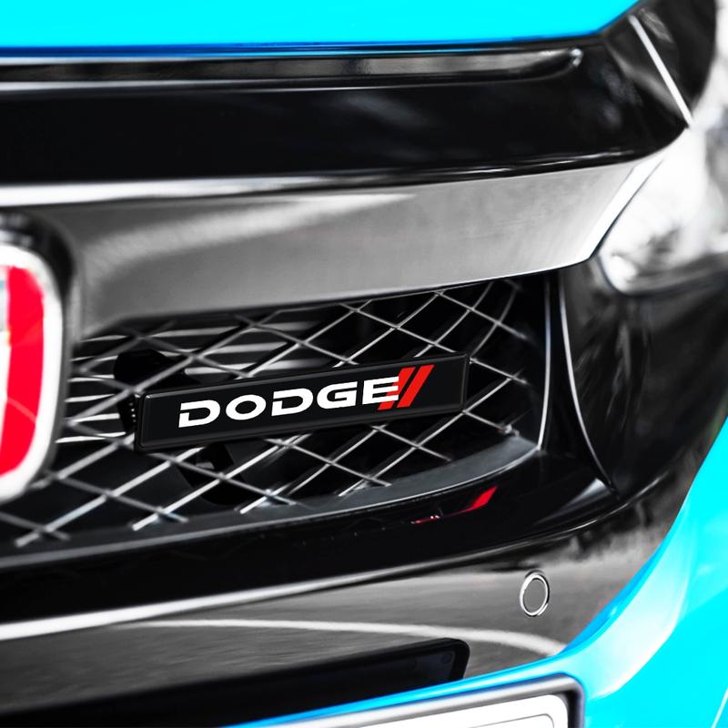 Car LED Front Grille Emblem Light, Compatible with Dodge Challenger Charger RAM Durango, Automotive Accessories, Stylish Car Decoration, Sticker for Cars