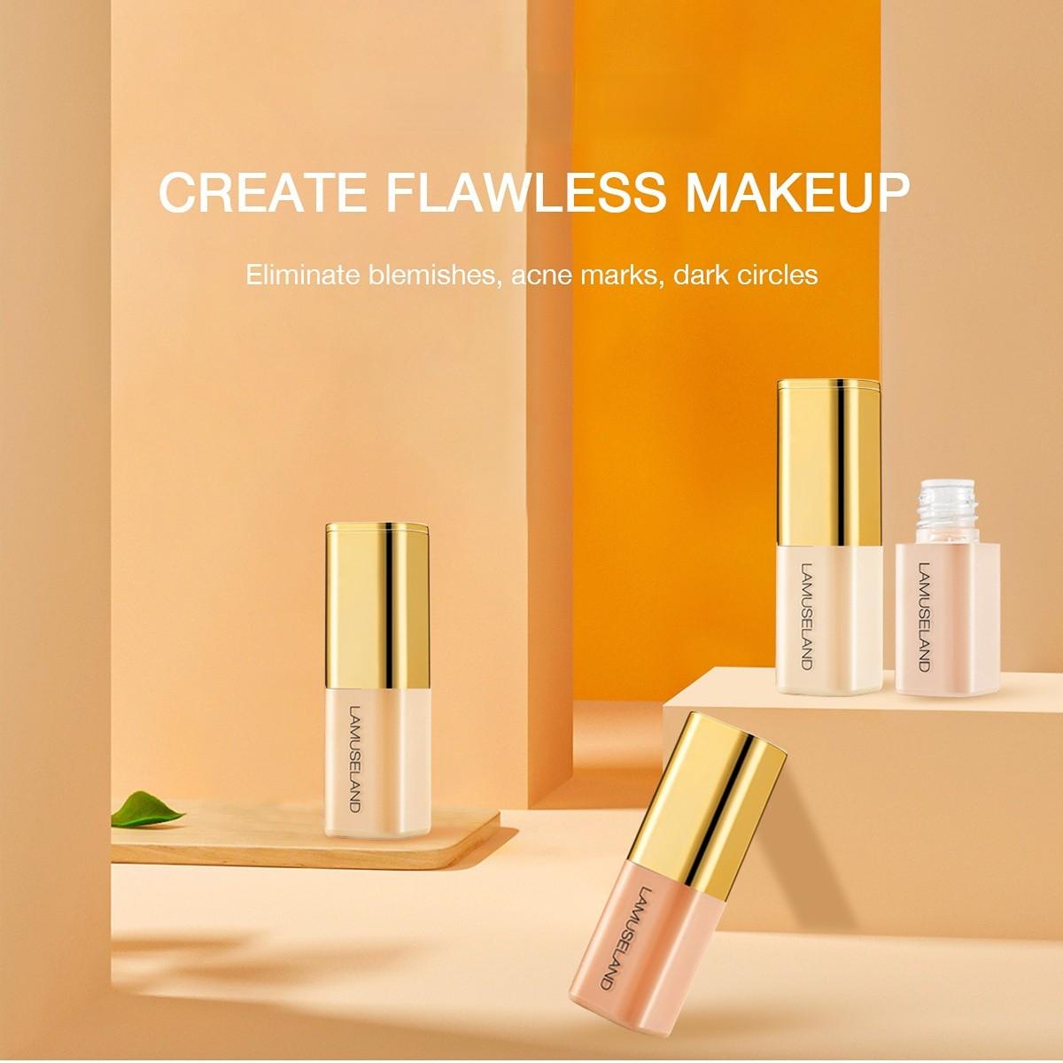 4-piece mini concealer liquid set, highlighting and contouring liquid, multi-color facial three-dimensional concealer liquid shadows, moisturizing texture, long-lasting and smooth, covers tear troughs, dark circles, and acne marks, suitable for beginners