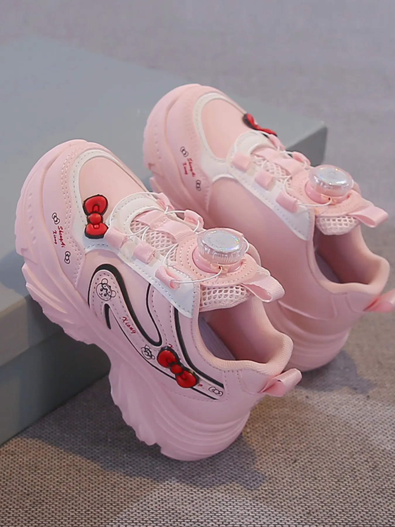 Fashionable Colorblock Shoes, Thick Soled Casual Trendy Trainers, Breathable Easy Clean Thick Sole Anti-Collision Soft Bottom, Casual Spring & Fall School Outing