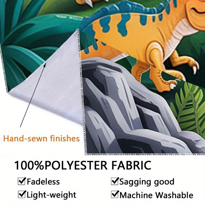 1pc Dinosaur Wall Hanging, Soft Polyester Tapestry for Bedroom, Living Room, Party Backdrop, Studio, Apartment Decor, Durable & Washable Wall Art
