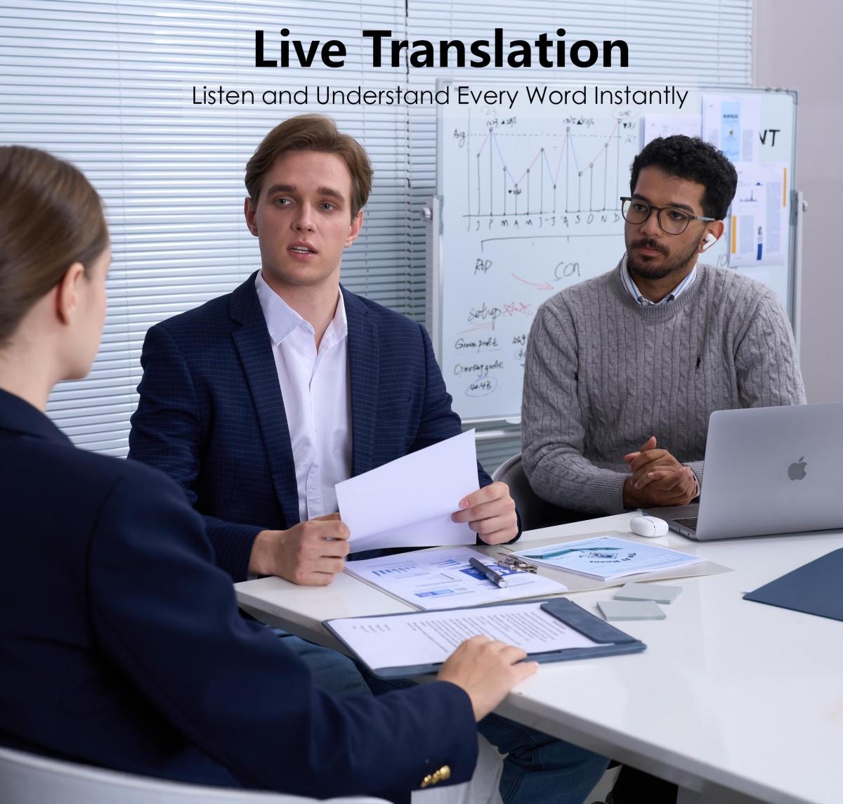 PolyPal P1 7-in-1 AI Translator Earbuds, 138 Languages & Accents, Real-Time Translation, Bluetooth Wireless Earphones for Travel, Meetings, Immigration, Study Abroad, Language Learning&Music (Use with PolyPal App)