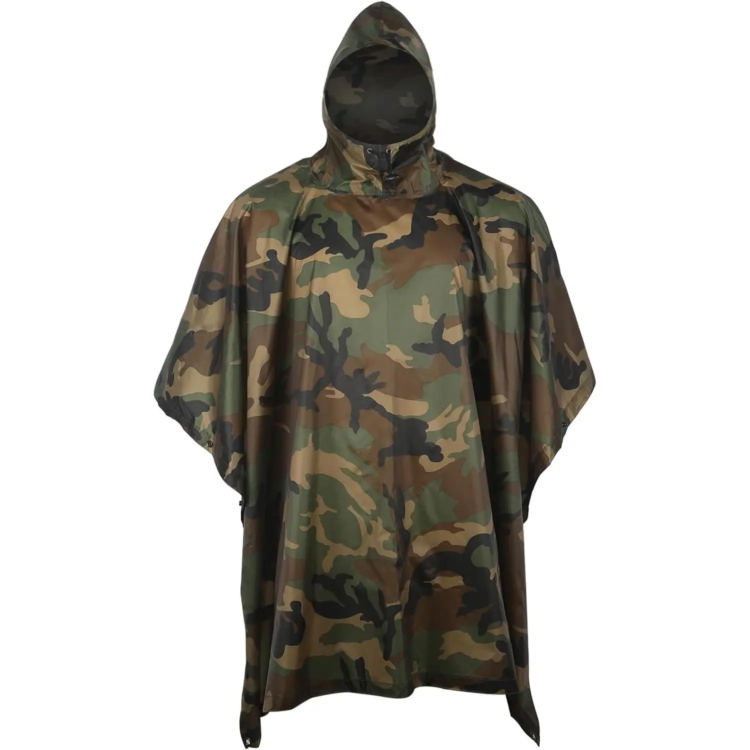 Women's Camouflage Military Rain Poncho - Waterproof, Lightweight Outdoor Raincoat (Family Clothing Set Compatible)