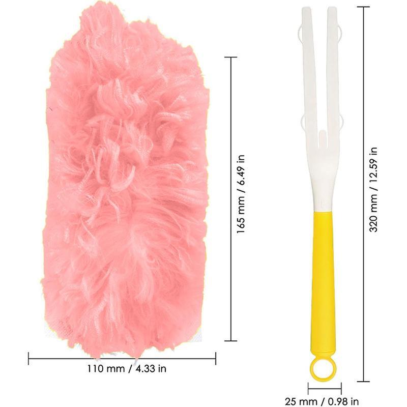 Duster Set, 1 Set Duster with Replacement Head & Handle, Household Cleaning Tool for Home Car Office Dormitory Kitchen Bathroom Cleaning Supply, Home Cleaning Products