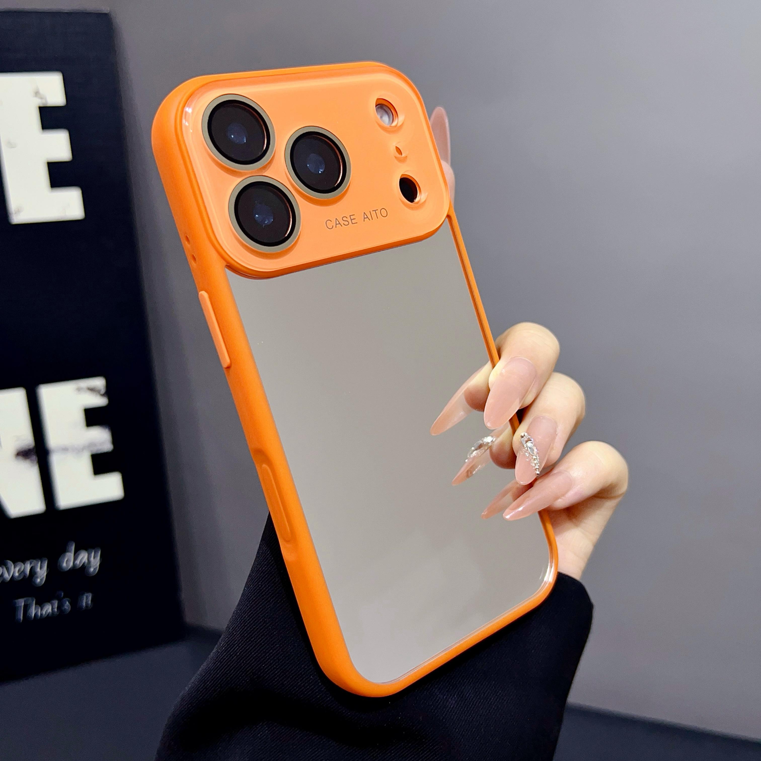 Mirror Case For  iPhone 17 Pro Max 16 15 14 13 for Girls Women Makeup, Cute Glossy Hard Mirror Back+Clear Soft TPU Bumper Slim Fit Anti-Drop Shockproof Protective Phone Cover