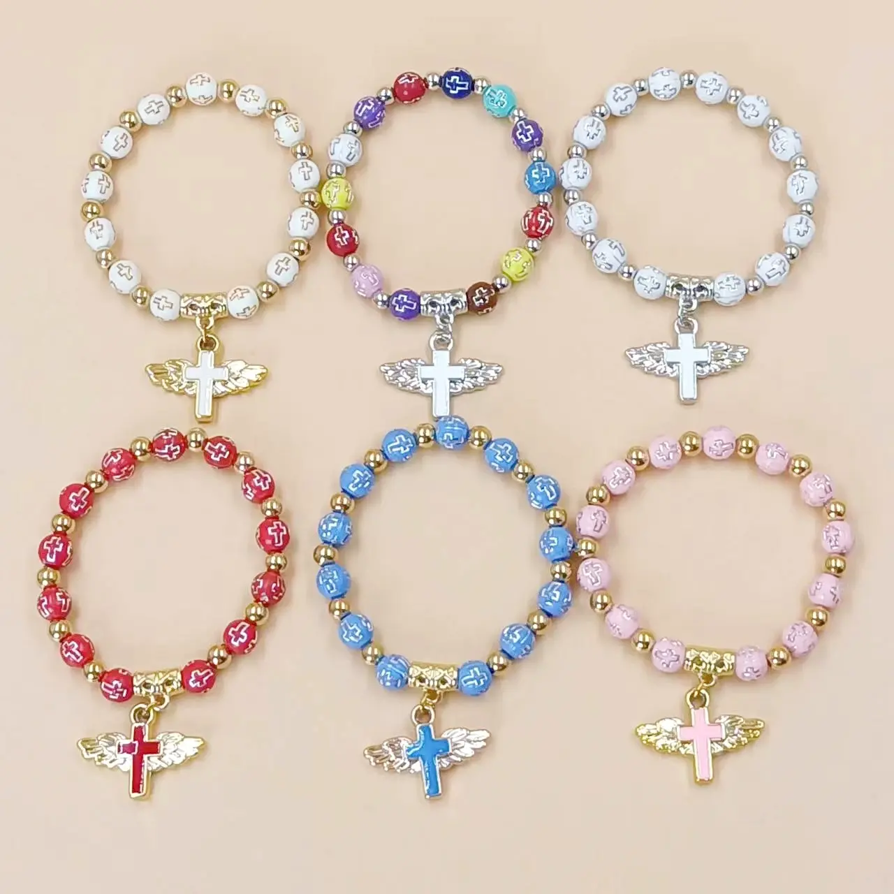 Cross Bracelet for Women, Handmade Beaded Christian Bracelet, Jesus Faith Jewelry, Spiritual Prayer Gift