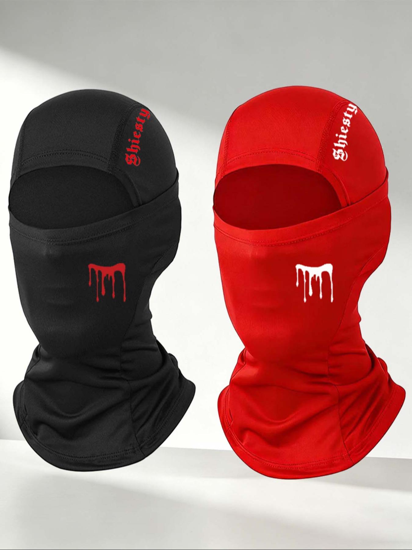 Balaclava Hat with 'shiesty' Print, Breathable Ice Silk Full Face Mask, Ideal for Skiing, Festivals, Motorcycle Riding, Outdoor Sports