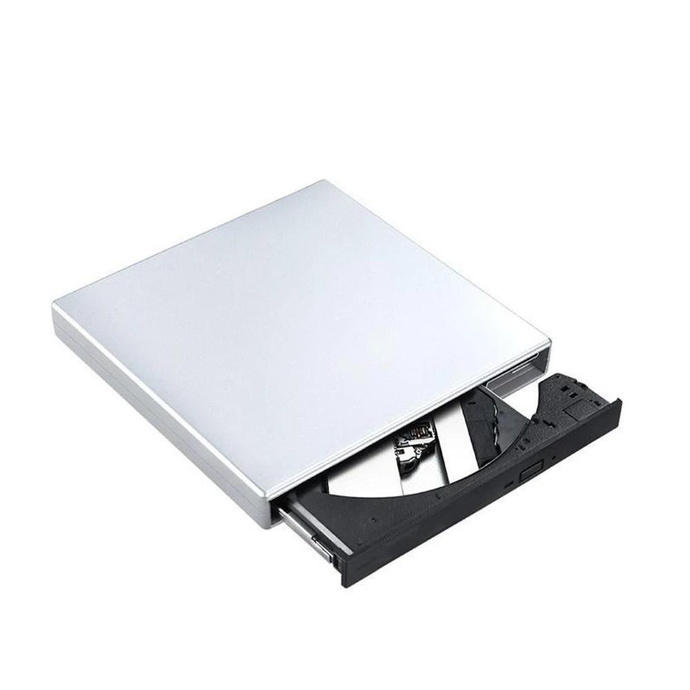 Usb 3.0 external dvd cd burner, portable cd dvd drive for Laptop Desktop, Plug and Play, 24X Read Write, Shock resistant, Compatible with Windows Mac Linux, dual Power Cables for Stable Use