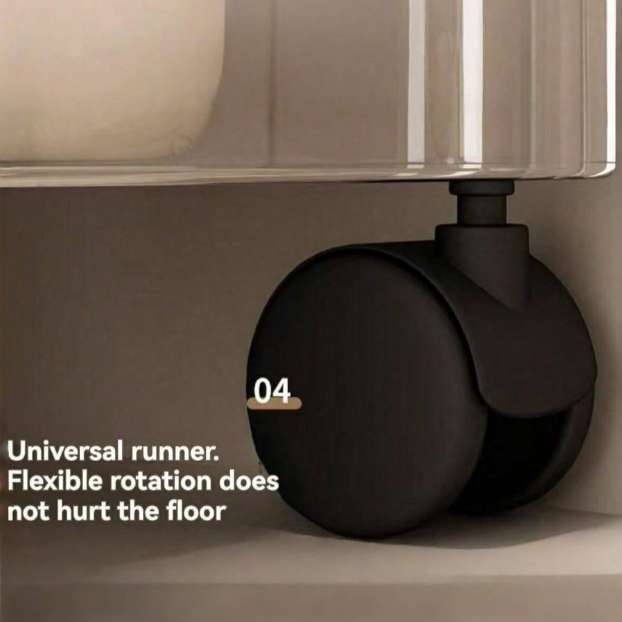 Multifunctional Bathroom Storage Rack, Transparent Corner Shelf, Multi-Layer Kitchen Organizer, Space-Saving Toilet Cabinet