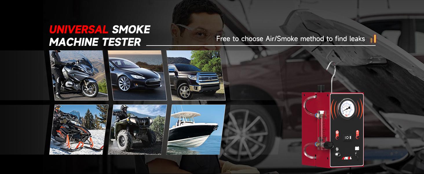 ANCEL S300 Smoke Machine with Built-in Air Pump, Pressure Gauge & Flow Meter, Dual Mode EVAP Smoke Machine Leak Tester, Vacuum Fuel Pipe System Smoke Leak Detector Automotive Diagnostic Tool Vehicle ANCEL S300 Smoke Machine with Built-in Air Pump, Pressure Gauge & Flow Meter, Dual Mode EVAP Smoke Machine Leak Tester, Vacuum Fuel Pipe System Smoke Leak Detector Automotive Diagnostic Tool Vehicle