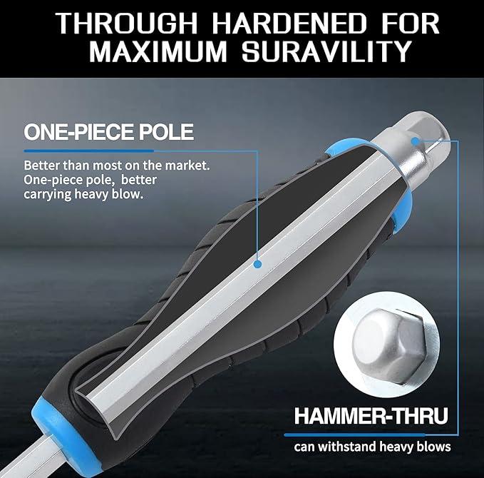 Magnetic Screwdriver Set 12 PCS with Black tips, 6 Phillips and 6 Flat Head Screwdrivers, with Go-Thru Steel Blades, High Torque for Fastening and Loosening (Black Tip_Matt Blade)