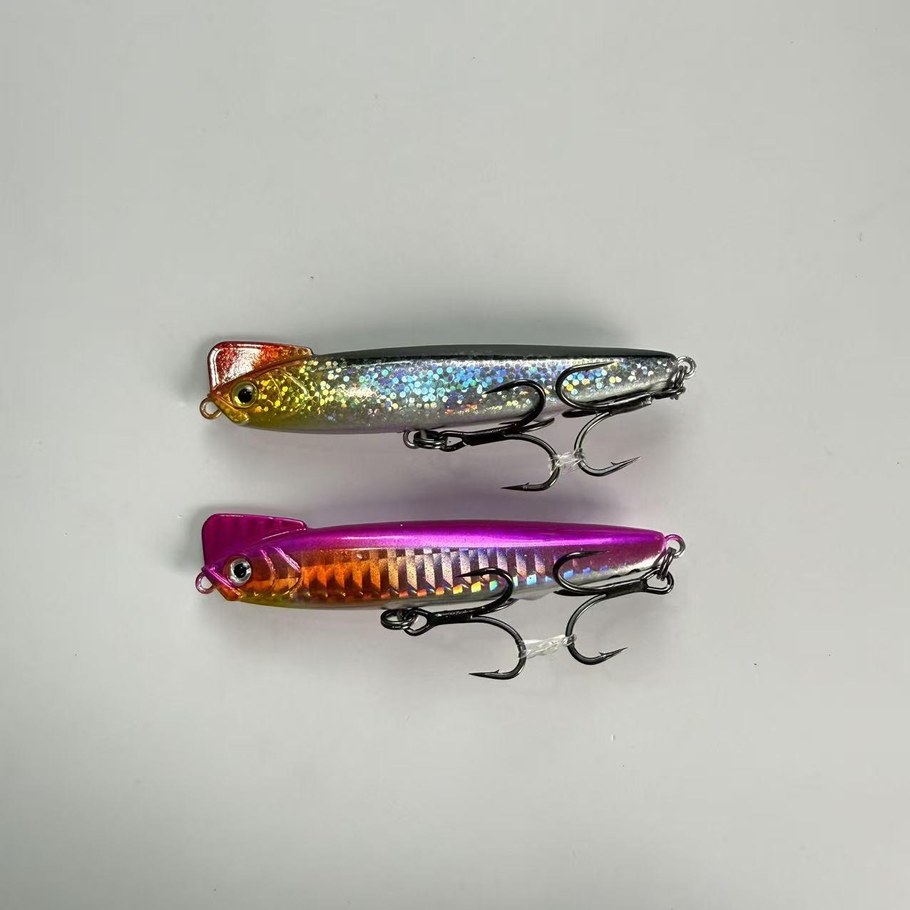 Large brand remastered version, popular, 2pcs, large swing long throw submerged pencil fishing for sea bass, trembling sinking lure, fake bait, chicken crown bait, suitable for freshwater and seawater fishing accessories, fishing equipment and supplies