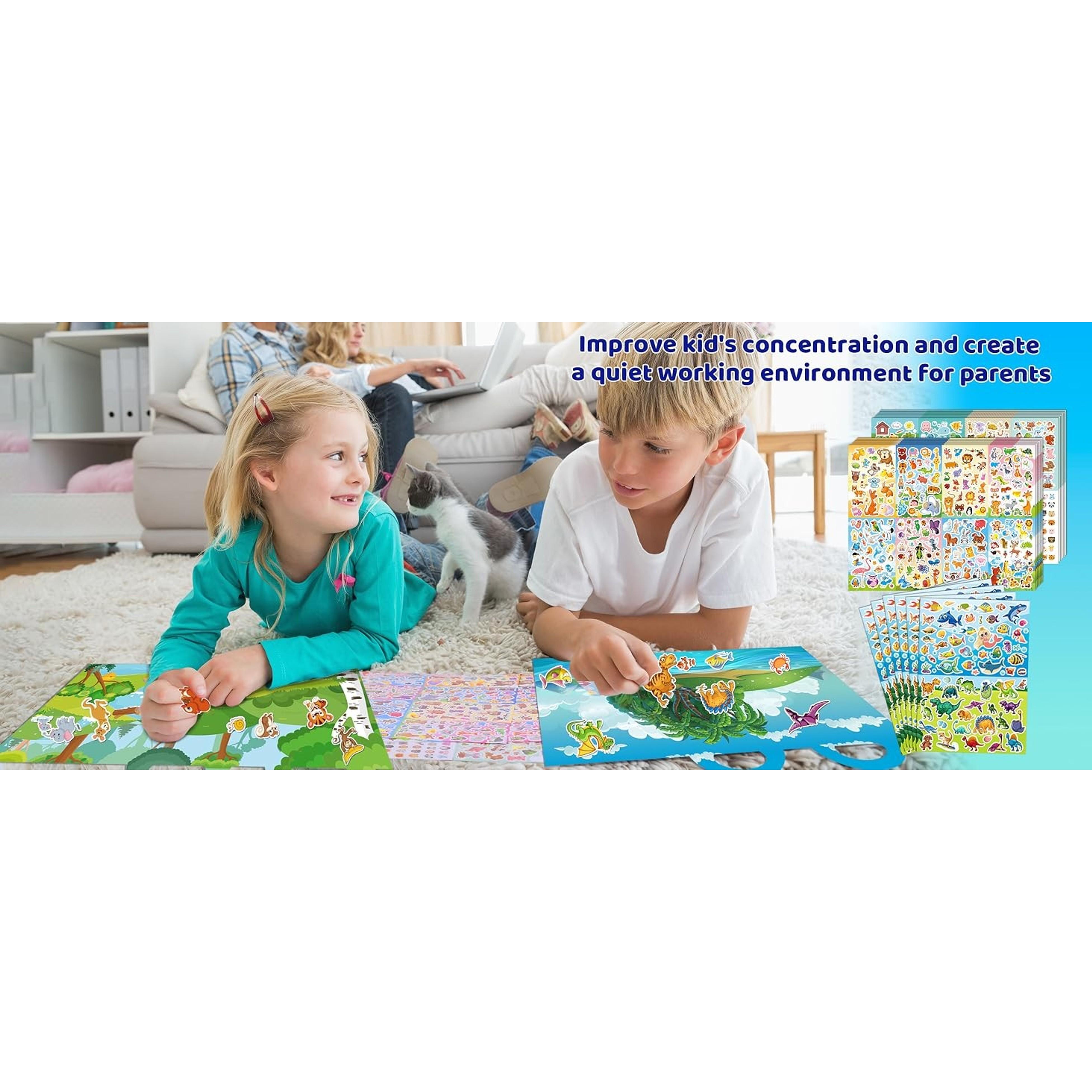 3200+ PCS Stickers for Kids, 102 Sheets Cartoon Animal Stickers for Toddlers, 18 Theme Reward Cute Stickers for School Teachers Students Parents, Scrapbook Journal Gifts Decor