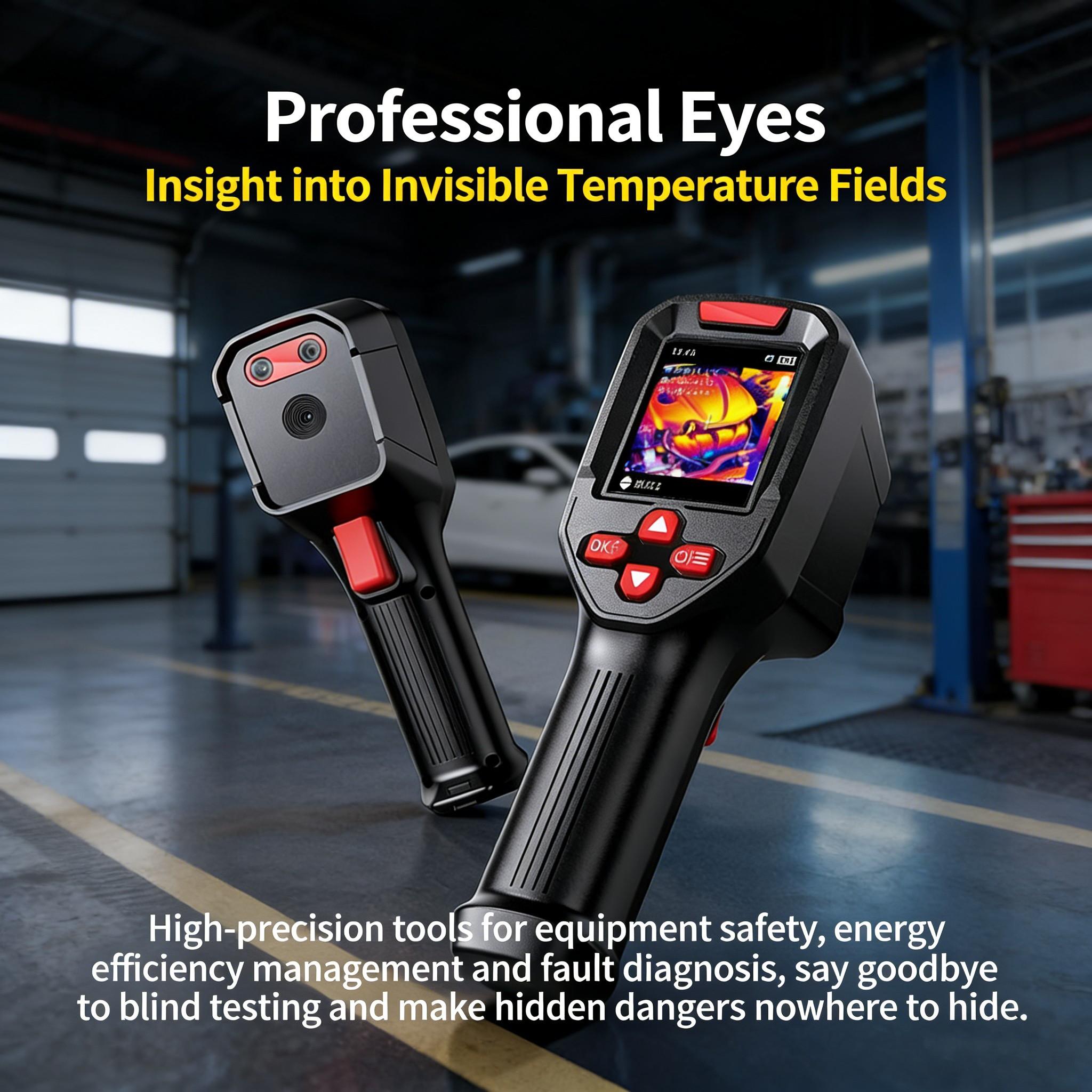 Handheld Thermal Camera, 320 X 240 Tisr Resolution, 24h Battery Life, 25 Hz Infrared Camera, Temperature Alarm, -4°f to 842°f