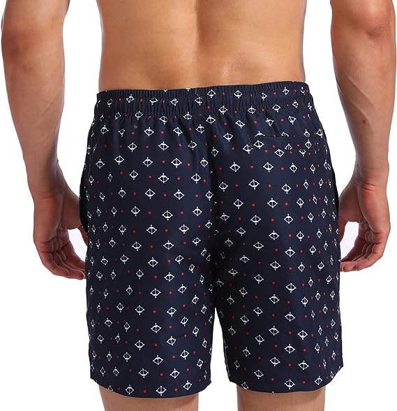 Men's Swim Trunks Hawaiian Bathing Mesh Lining Suit Swimsuits Beach Shorts with Pockets Men's Swim Trunks Hawaiian Bathing Mesh Lining Suit Swimsuits Beach Shorts with Pockets