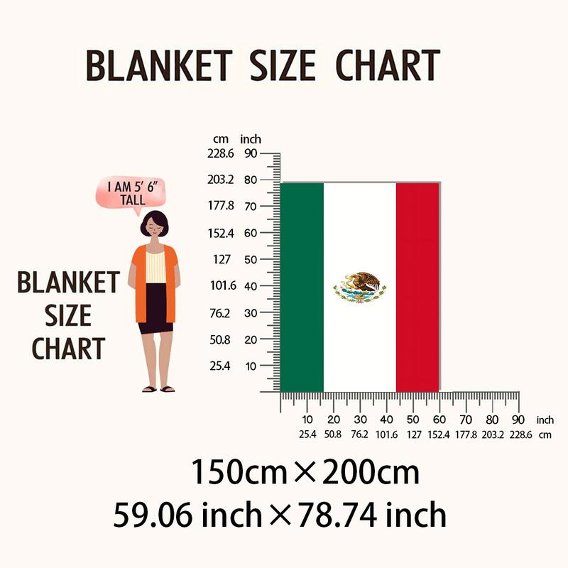 [tiktok Trend] Celebrate Mexican Pride with Iconic Flag Blanket, Classic Stripes & National Coat of Arms, Perfect for Heritage Days