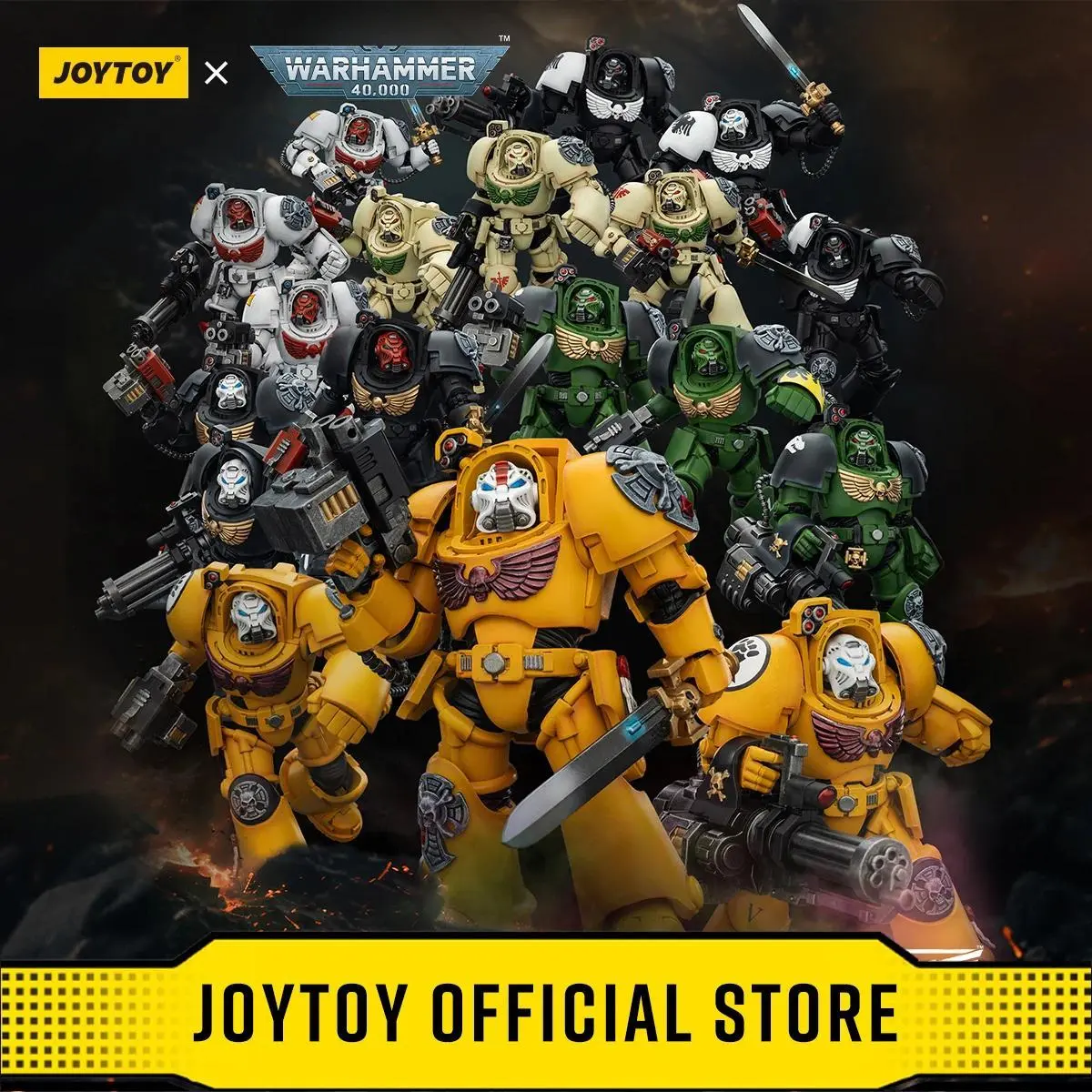 2026 New hot item JOYTOY Warhammer 40,000 1/18 Action Figures Terminator Black Templars Dark Angels Imperial Fists White Scars Salamanders