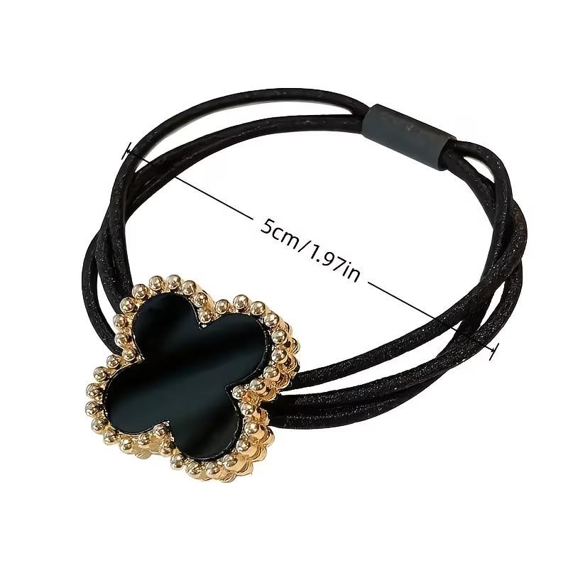 4pcs High-End Rubber Bands Hair Accessories, Korean Style Hair Ties, Non-Damaging Elastic Headbands, Women's Hair Decorations