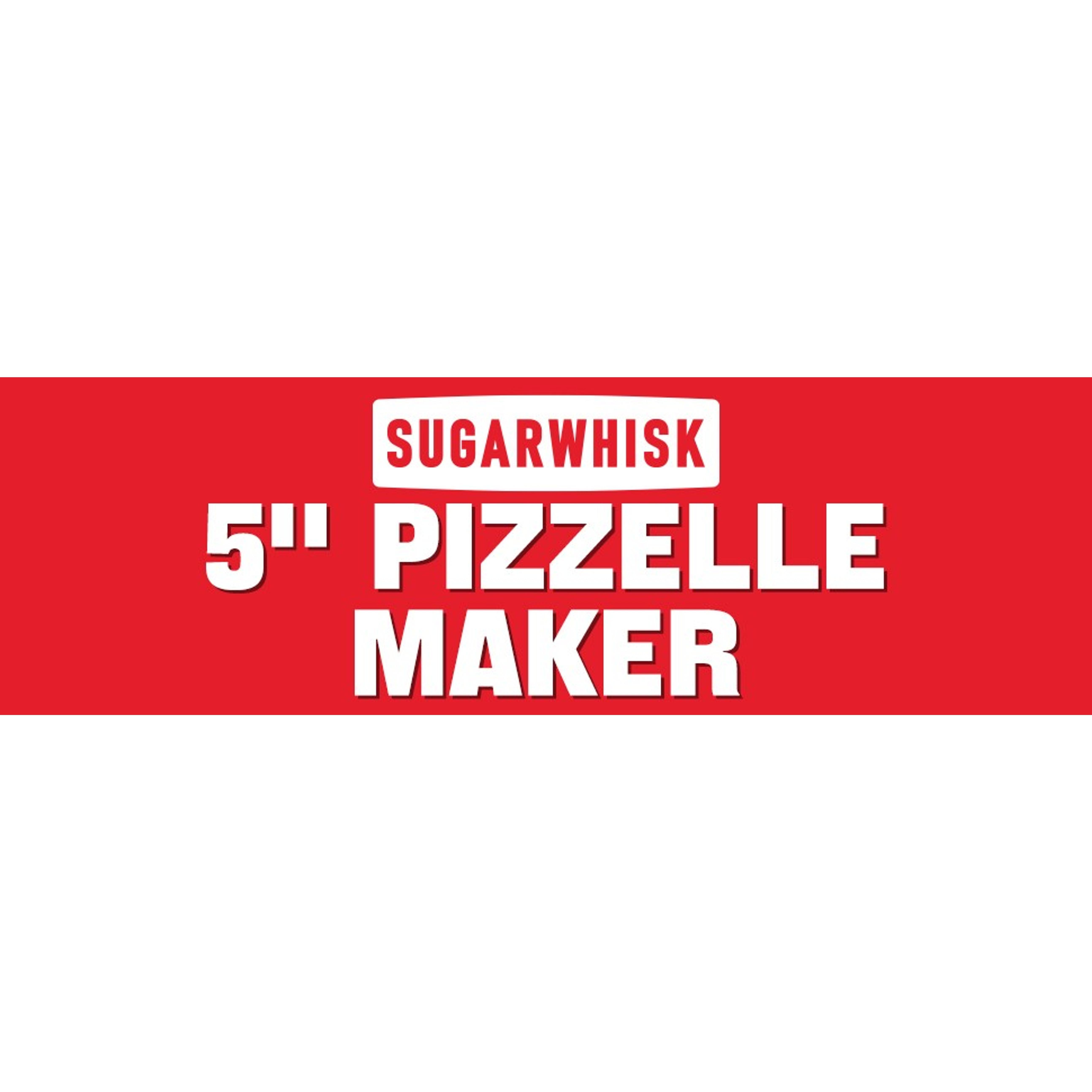 Pizzelle Maker Electric, Non-stick Stroopwafel Iron, 2 X 5" Cookie Machine for Christmas, 4" Mold Included, White