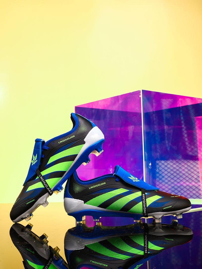 Men Women Lace-Up Soccer Shoes, Football Cleats, Long Stud Adult Sports Boots, Lawn Training Sneakers, Comfortable Durable Design