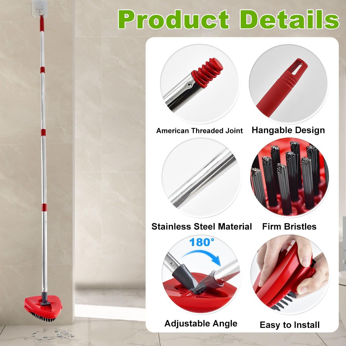 1set Spin Mop Sets with Stainless Steel Pole Base and Replacement Heads, Spin Mop Replacements, Compatible with Vileda Ocedar Easywring 1 Tank System, Efficient Deep Cleaning, Easy to Assemble, Kitchen Bathroom Cleaning Tools