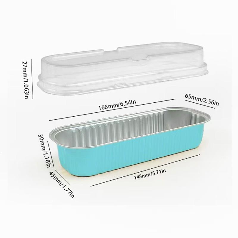 100/50-Pack Disposable Mini Loaf Pans with Lids  Aluminum Foil Rectangular Bakeware - Perfect for Desserts, Meal Prep & Takeout!