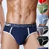 Men's 6-Pack Mixed Color Briefs Set, Breathable Stretchy Skin-Friendly Underwear, Versatile for All-Season Wear