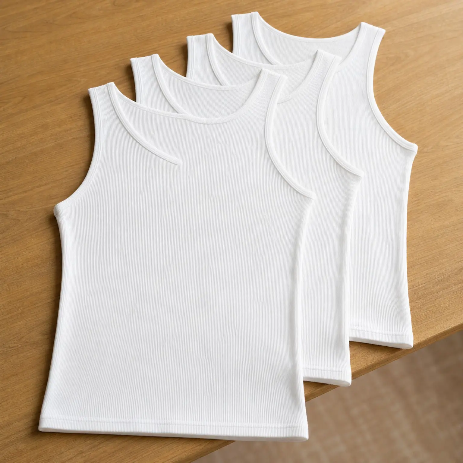 Men's 4-Pack Big & Tall Ribbed Tank Tops - 100% Cotton Undershirts, Breathable, Lightweight, Natural FitGift